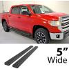 imageAPS 304 Stainless Steel Polished Silver 5 inches Running Boards Nerf Bars Side Steps Compatible with Toyota Tundra 20072021 CrewMaxAluminum Black