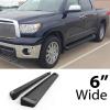 imageAPS 304 Stainless Steel Polished Silver 5 inches Running Boards Nerf Bars Side Steps Compatible with Toyota Tundra 20072021 CrewMaxAluminum Black