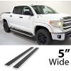 imageAPS 304 Stainless Steel Polished Silver 5 inches Running Boards Nerf Bars Side Steps Compatible with Toyota Tundra 20072021 CrewMaxAluminum Silver