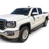 imageAPS 6inch Stainless Steel Black Flat Style Running Boards Compatible with Chevy Silverado GMC Sierra 1500 20072018 Crew Cab ampamp 2500 3500 HD 2019 Crew Cab Exclude 07 Classic