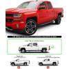 imageAPS 6inch Stainless Steel Black Flat Style Running Boards Compatible with Chevy Silverado GMC Sierra 1500 20072018 Crew Cab ampamp 2500 3500 HD 2019 Crew Cab Exclude 07 Classic