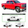 imageAPS Black 5inch 304 Stainless Steel Running Boards Nerf Bars Compatible with Chevy Silverado GMC Sierra 1500 20072018 ampamp 2500 HD 3500 HD 2019 Crew Cab Exclude 07 ClassicStainless Steel Black