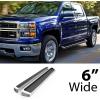imageAPS Black 5inch 304 Stainless Steel Running Boards Nerf Bars Compatible with Chevy Silverado GMC Sierra 1500 20072018 ampamp 2500 HD 3500 HD 2019 Crew Cab Exclude 07 ClassicAluminum Silver