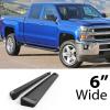 imageAPS Black 5inch 304 Stainless Steel Running Boards Nerf Bars Compatible with Chevy Silverado GMC Sierra 1500 20072018 ampamp 2500 HD 3500 HD 2019 Crew Cab Exclude 07 ClassicAluminum Black