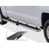 imageAPS Black 5inch 304 Stainless Steel Running Boards Nerf Bars Compatible with Chevy Silverado GMC Sierra 1500 20072018 ampamp 2500 HD 3500 HD 2019 Crew Cab Exclude 07 ClassicAluminum Silver