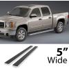 imageAPS Black 5inch 304 Stainless Steel Running Boards Nerf Bars Compatible with Chevy Silverado GMC Sierra 1500 20072018 ampamp 2500 HD 3500 HD 2019 Crew Cab Exclude 07 ClassicSilver