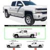 imageAPS Black 5inch 304 Stainless Steel Running Boards Nerf Bars Compatible with Chevy Silverado GMC Sierra 1500 20072018 ampamp 2500 HD 3500 HD 2019 Crew Cab Exclude 07 ClassicAluminum Black