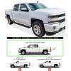 imageAPS Black 5inch 304 Stainless Steel Running Boards Nerf Bars Compatible with Chevy Silverado GMC Sierra 1500 20072018 ampamp 2500 HD 3500 HD 2019 Crew Cab Exclude 07 ClassicBlack