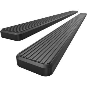 imageAPS 304 Stainless Steel Polished Silver 5 inches Running Boards Nerf Bars Side Steps Compatible with Toyota Tundra 20072021 CrewMaxAluminum Black