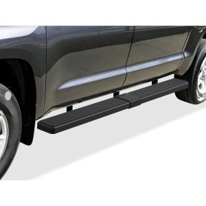 imageAPS 304 Stainless Steel Polished Silver 5 inches Running Boards Nerf Bars Side Steps Compatible with Toyota Tundra 20072021 CrewMaxStainless Steel Black