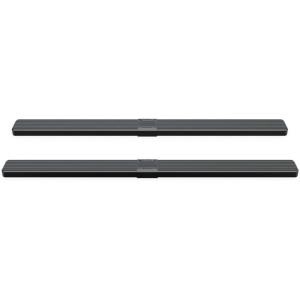 imageAPS 5in Stainless Steel Black Running Boards Compatible with Toyota Tundra 20072021 CrewMax Nerf Bars Side StepsStainless Steel Black