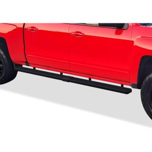 imageAPS Black 5inch 304 Stainless Steel Running Boards Nerf Bars Compatible with Chevy Silverado GMC Sierra 1500 20072018 ampamp 2500 HD 3500 HD 2019 Crew Cab Exclude 07 ClassicBlack