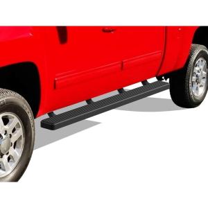 imageAPS Black 5inch 304 Stainless Steel Running Boards Nerf Bars Compatible with Chevy Silverado GMC Sierra 1500 20072018 ampamp 2500 HD 3500 HD 2019 Crew Cab Exclude 07 ClassicStainless Steel Black