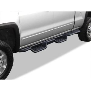 imageAPS Wheel to Wheel Black 6in Drop Down Nerf Bars Running Boards Compatible with Chevy Silverado GMC Sierra 1500 20072018 Crew Cab 65ft Bed ampamp 2500 HD 3500 HD 2019 Exclude 07 Classic