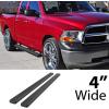 imageAPS 6inch Stainless Steel Polished Flat Style Running Boards Side Bars Side Steps Compatible with Dodge Ram 1500 20092018 Quad CabAluminum Black
