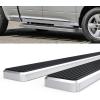 imageAPS 6inch Stainless Steel Polished Flat Style Running Boards Side Bars Side Steps Compatible with Dodge Ram 1500 20092018 Quad CabAluminum Silver