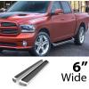 imageAPS 6inch Stainless Steel Polished Flat Style Running Boards Side Bars Side Steps Compatible with Dodge Ram 1500 20092018 Quad CabAluminum Silver