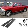 imageAPS 6inch Stainless Steel Polished Flat Style Running Boards Side Bars Side Steps Compatible with Dodge Ram 1500 20092018 Quad CabBlack