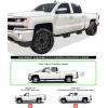 imageAPS Black 6 Inches Tubular Drop Down Style Bars Running Boards Compatible with Chevy Silverado GMC Sierra 1500 20072018 Crew Cab ampamp 2500 3500 HD 2019 Crew Cab Exclude 07 ClassicBlack