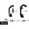 imageAPS IBCZ4928 Black 5quot Running Board Side Step iBoard Third Generation For Selected Chevy SilveradoGMC Sierra Crew Cab Aluminum5 inches