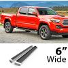 imageAPS Wheel to Wheel Running Boards 5inch Compatible with Toyota Tacoma 20052023 Double Crew Cab 6ft Bed Nerf Bars Side Steps Side BarsAluminum Silver