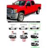 imageAPS iBoard Third Generation Black Aluminum Running Boards Side Step for Selected Chevy Silverado GMC Sierra Crew CabBlack