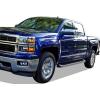 imageAPS iBoard Third Generation Black Aluminum Running Boards Side Step for Selected Chevy Silverado GMC Sierra Crew CabSilver