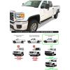 imageAPS iBoard Third Generation Black Aluminum Running Boards Side Step for Selected Chevy Silverado GMC Sierra Crew CabSilver