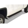 imageAPS iBoard Third Generation Black Aluminum Running Boards Side Step for Selected Chevy Silverado GMC Sierra Crew CabSilver