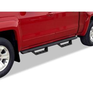 imageAPS Black Overland Slider Tubular Drop Steps Running Boards Compatible with Chevy Silverado GMC Sierra 1500 20072018 Crew Cab ampamp 2500 3500 HD 2019 Crew Cab Exclude 07 Classic