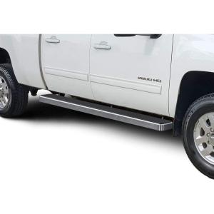 imageAPS IBCY3928 Silver 6quot Running Board Side Step iBoard Third Generation For Selected Chevy SilveradoGMC Sierra Crew Cab Aluminum6 inches