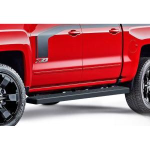 imageAPS IBCZ4928 Black 5quot Running Board Side Step iBoard Third Generation For Selected Chevy SilveradoGMC Sierra Crew Cab Aluminum5 inches
