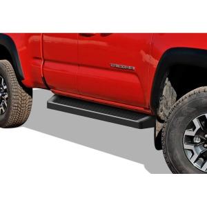 imageAPS iBoard Third Generation Black Flat Style Running Boards Side Step for Selected Toyota Tacoma Double Cab Crew CabBlack