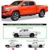 imageAPS Running Boards 5in Black Compatible with Toyota Tacoma 20052023 Double Crew Cab Side Steps Side BarsAluminum Black