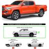 imageAPS Running Boards 5in Black Compatible with Toyota Tacoma 20052023 Double Crew Cab Side Steps Side BarsAluminum Silver