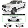 imageAPS Running Boards 5in Black Compatible with Toyota Tacoma 20052023 Double Crew Cab Side Steps Side BarsPolished