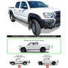 imageAPS Running Boards 5in Black Compatible with Toyota Tacoma 20052023 Double Crew Cab Side Steps Side BarsSilver