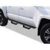 imageAPS Black Overland Slider Tubular Drop Steps Style Nerf Bars Running Boards Compatible with Toyota Tacoma 20052023 Double Crew Cab