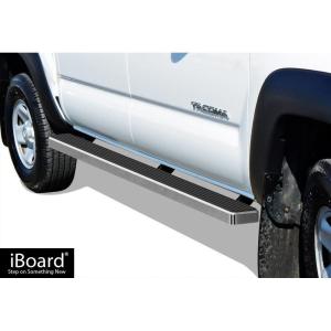 imageAPS IBTY4941 Silver 5quot Running Board Side Step iBoard Third Generation For Selected Toyota Tacoma Double CabCrew Cab Aluminum