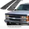 imageAPS Compatible with Chevy Blazer C K Pickup Suburban Tahoe 19941999 Main Upper Stainless Steel SS Chrome Billet Front Grill Grille Insert C65706ABlack