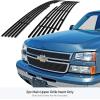 imageAPS Compatible with Chevy Silverado 2500HD 3500 20052006 ampamp 06 1500 HD SS ampamp 07 Classic Main Upper Stainless Steel SS Chrome Billet Front Grill Grille Insert C65306ABlack