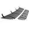 imageAPS Compatible with Ford Explorer 20022005 Main Upper Lower Bumper Stainless Steel 8x6 Billet Front Grill Grille Insert Combo F87989CBlack