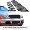 imageAPS Compatible with Ford Explorer 20022005 Main Upper Lower Bumper Stainless Steel 8x6 Billet Front Grill Grille Insert Combo F87989CBlack