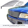 imageAPS Compatible with Ford Explorer 20022005 Main Upper Lower Bumper Stainless Steel 8x6 Billet Front Grill Grille Insert Combo F87989CSilver