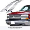 imageAPS Compatible with Chevy Silverado 1500 19992002 ampamp 0006 Suburban Tahoe Main Upper Stainless Steel Chrome 8x6 Billet Front Grill Grille Insert C85068CChrome