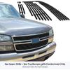 imageAPS Compatible with Chevy Silverado 1500 HD 2006 ampamp 0506 2500HD 3500 ampamp 07 Classic Models Main Upper Top Bumper Stainless Steel Chrome 8x6 Billet Front Grill Grille Insert Combo C67673CBlack