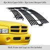 imageAPS Compatible with Dodge Pickup 19942001 Main Upper Lower Bumper Stainless Steel SS Chrome Billet Front Grill Grille Insert Combo D87914ABlack
