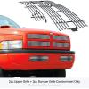 imageAPS Compatible with Dodge Pickup 19942001 Main Upper Lower Bumper Stainless Steel SS Chrome Billet Front Grill Grille Insert Combo D87914AChrome