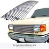 imageAPS Compatible with Ford Bronco F150 F250 F350 19871991 Main Upper Stainless Steel Chrome 8x6 Billet Front Grill Grille Insert F85009C