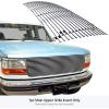 imageAPS Compatible with Ford Bronco F150 F250 F350 19921996 Main Upper Stainless Steel Chrome Polished 8x6 Horizontal Billet Front Grill Grille Insert S18S70058F